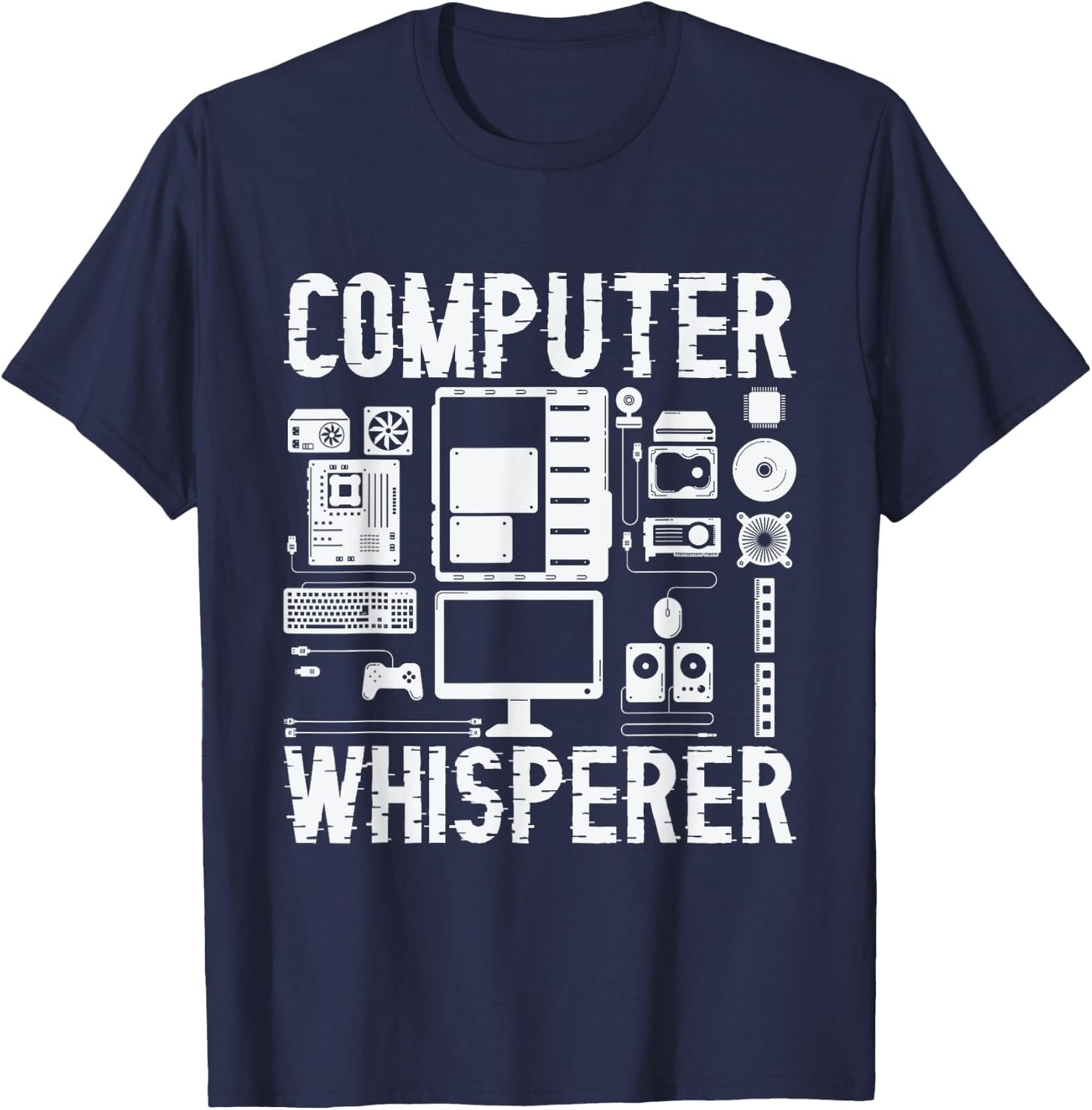 Computer Whisperer Tech Supports Programmer Coder T-Shirt - T-Shirt | Navy