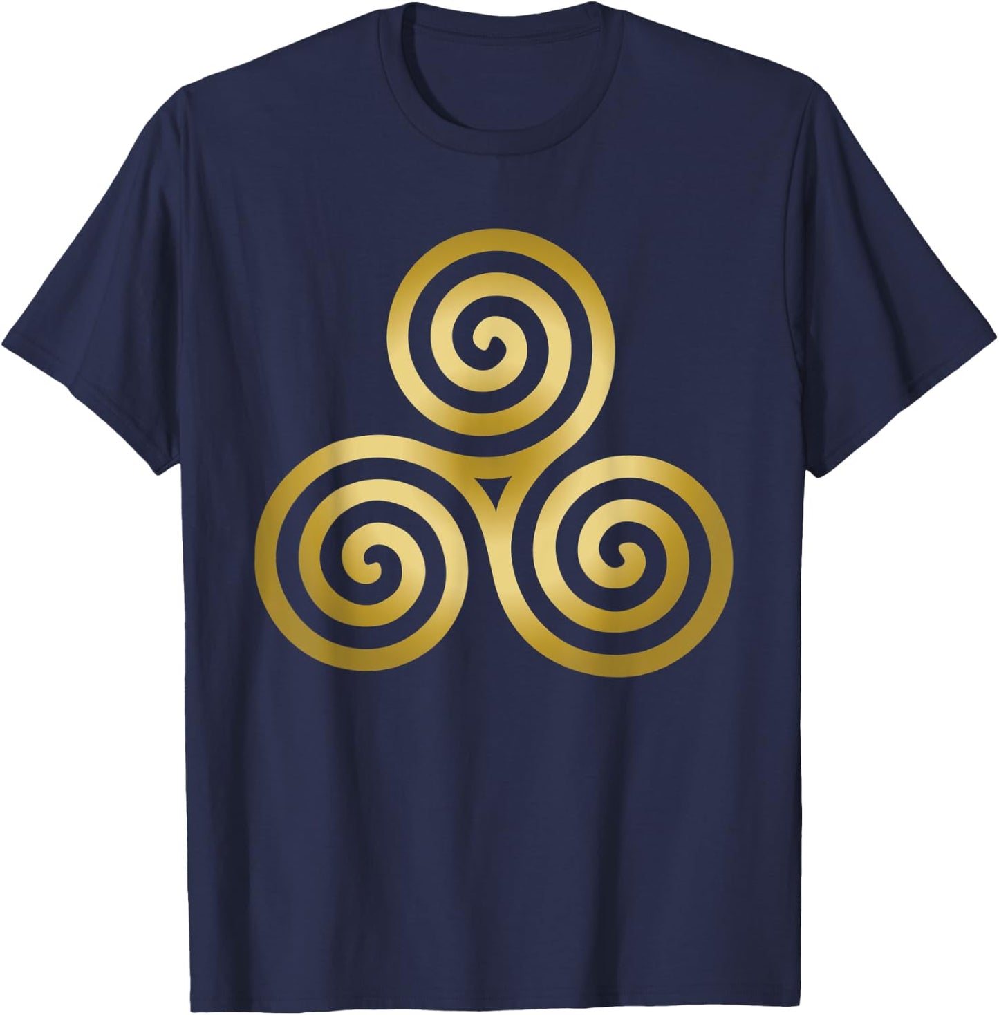 Triskele Spirals Sacred Geometry Ancient Symbol Yoga Gift T-Shirt - T-Shirt | Navy