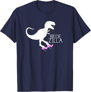 BRIDEZILLA Shirt | Funny Wife To Be Bridal Party Gift T-Shirt - T-Shirt | Navy