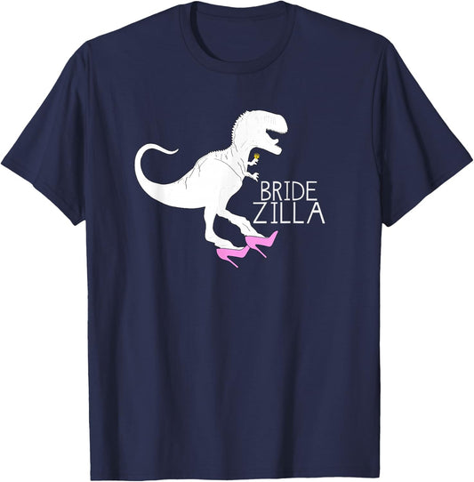 BRIDEZILLA Shirt | Funny Wife To Be Bridal Party Gift T-Shirt - T-Shirt | Navy