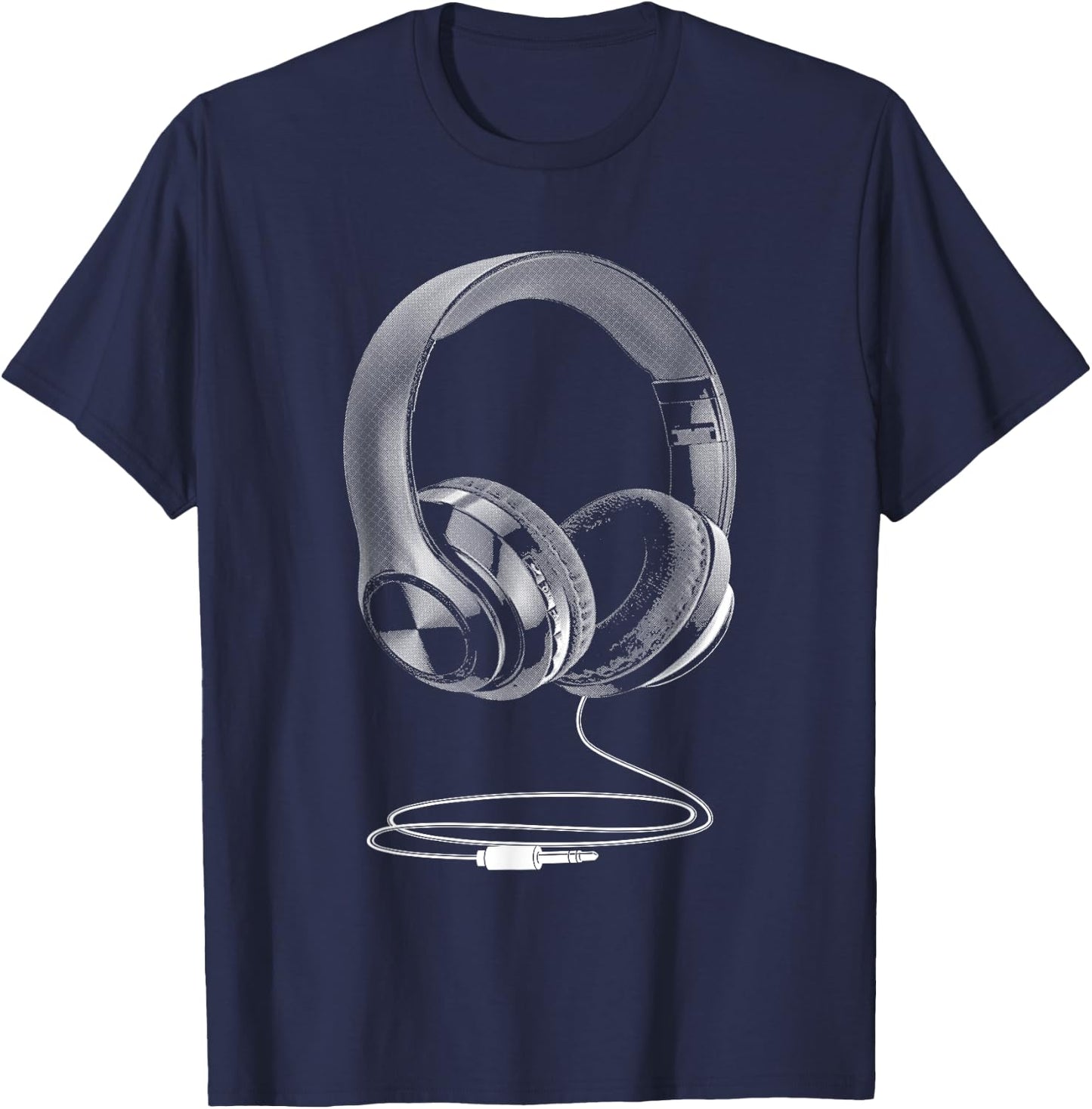 Cool Headphones Design Women DJ Music Artist Lover T-Shirt - T-Shirt | Navy