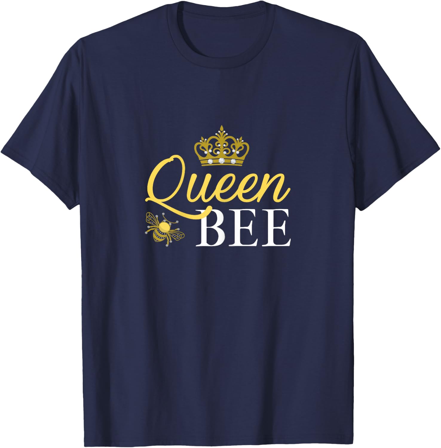Queen Bee Graphic Beekeeper Hive Beekeping Honey Bee Lover T-Shirt - T-Shirt | Navy