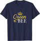Queen Bee Graphic Beekeeper Hive Beekeping Honey Bee Lover T-Shirt - T-Shirt | Navy