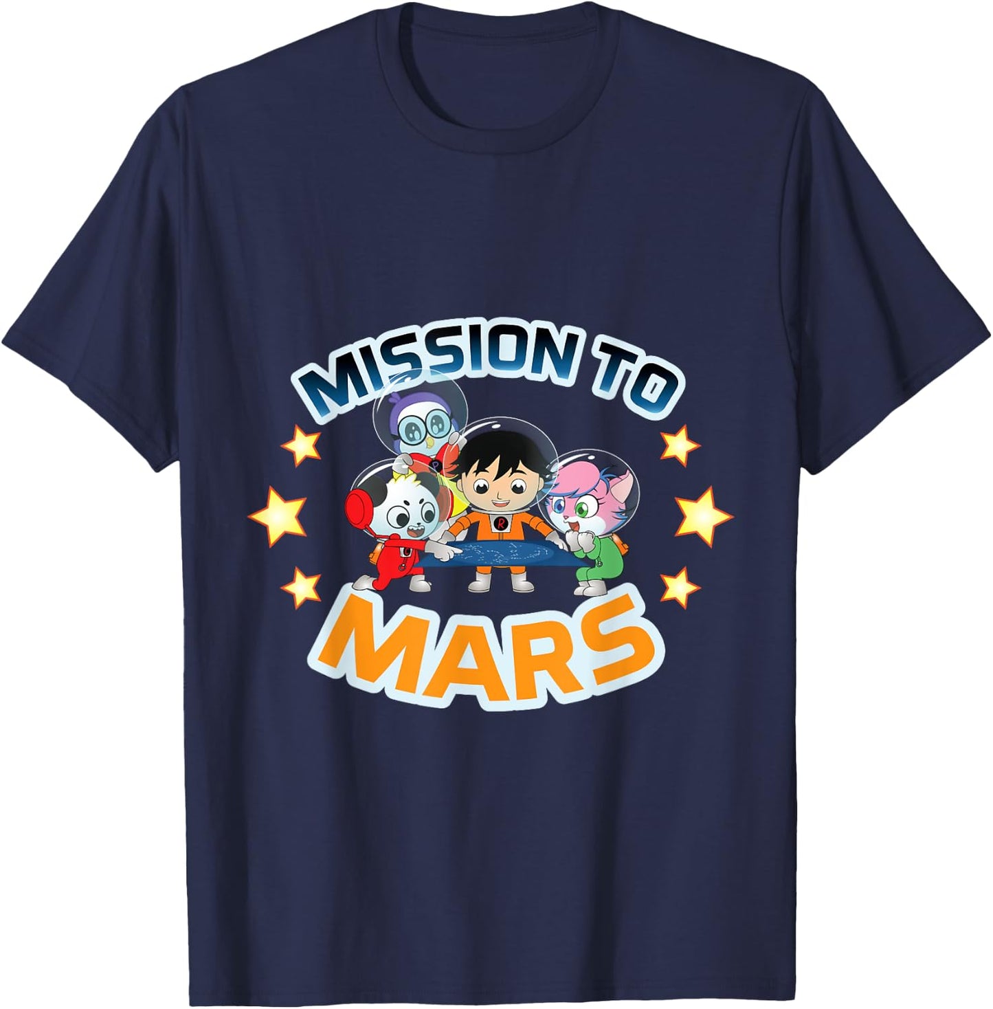 Ryan's World Galaxy Explorers Mission to Mars T-Shirt - T-Shirt | Navy