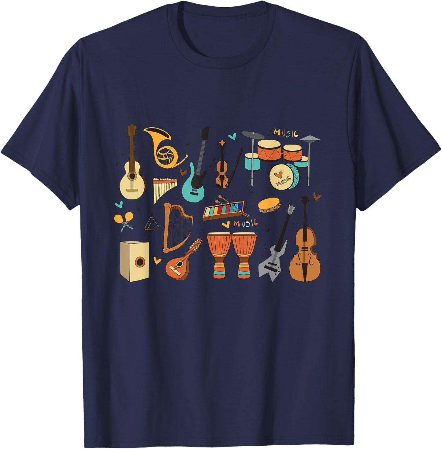Music Education Funny for Music Teacher Women Girls Kids T-Shirt - T-Shirt | Navy