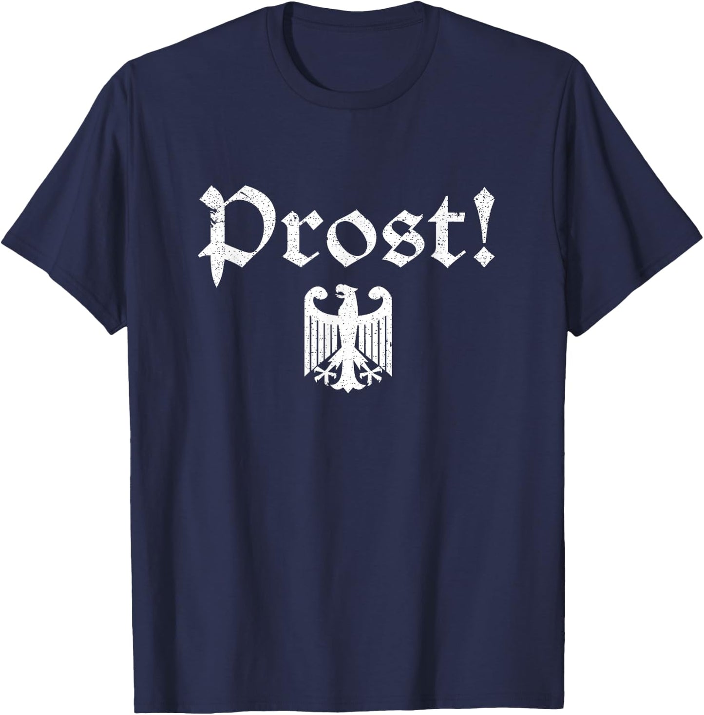 Vintage Oktoberfest Men Women German Coat of Arms Prost T-Shirt - T-Shirt | Navy