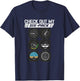 Flight Instruments Pilot Cockpit Tools Altitude Meter Pilot T-Shirt - T-Shirt | Navy