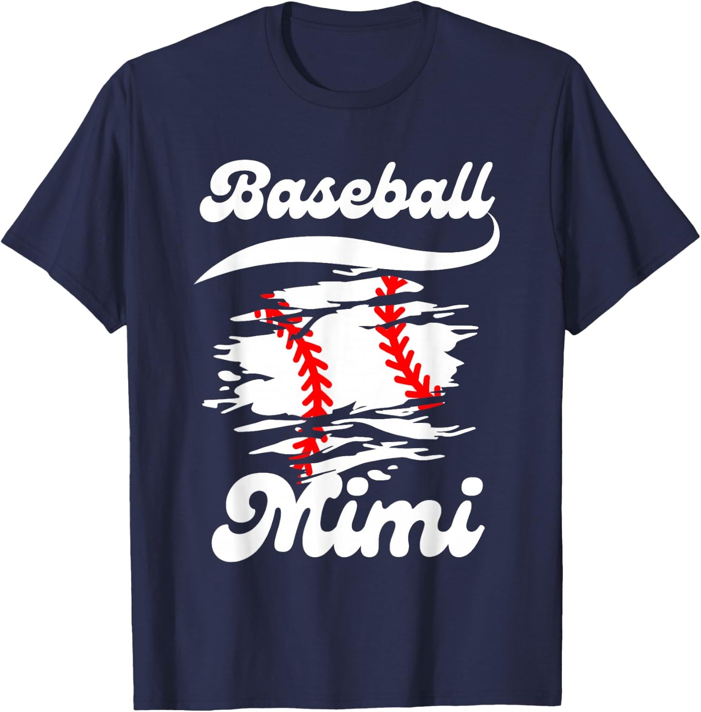 Baseball Mimi Women Family Matching Mimi Baseball Mother T-Shirt - T-Shirt | Navy