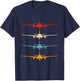 Aviation Airplane Flying Airline Funny Vintage Pilot Gift T-Shirt - T-Shirt | Navy