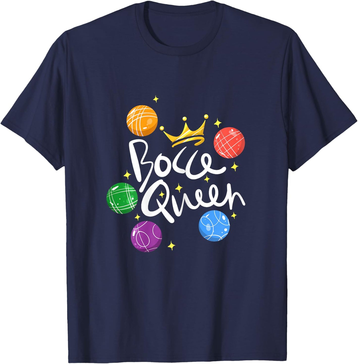Bocce Ball Bocce Queen T-Shirt - T-Shirt | Navy