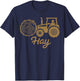 Tractor Hay Farming Farmer Country Life Design T-Shirt - T-Shirt | Navy
