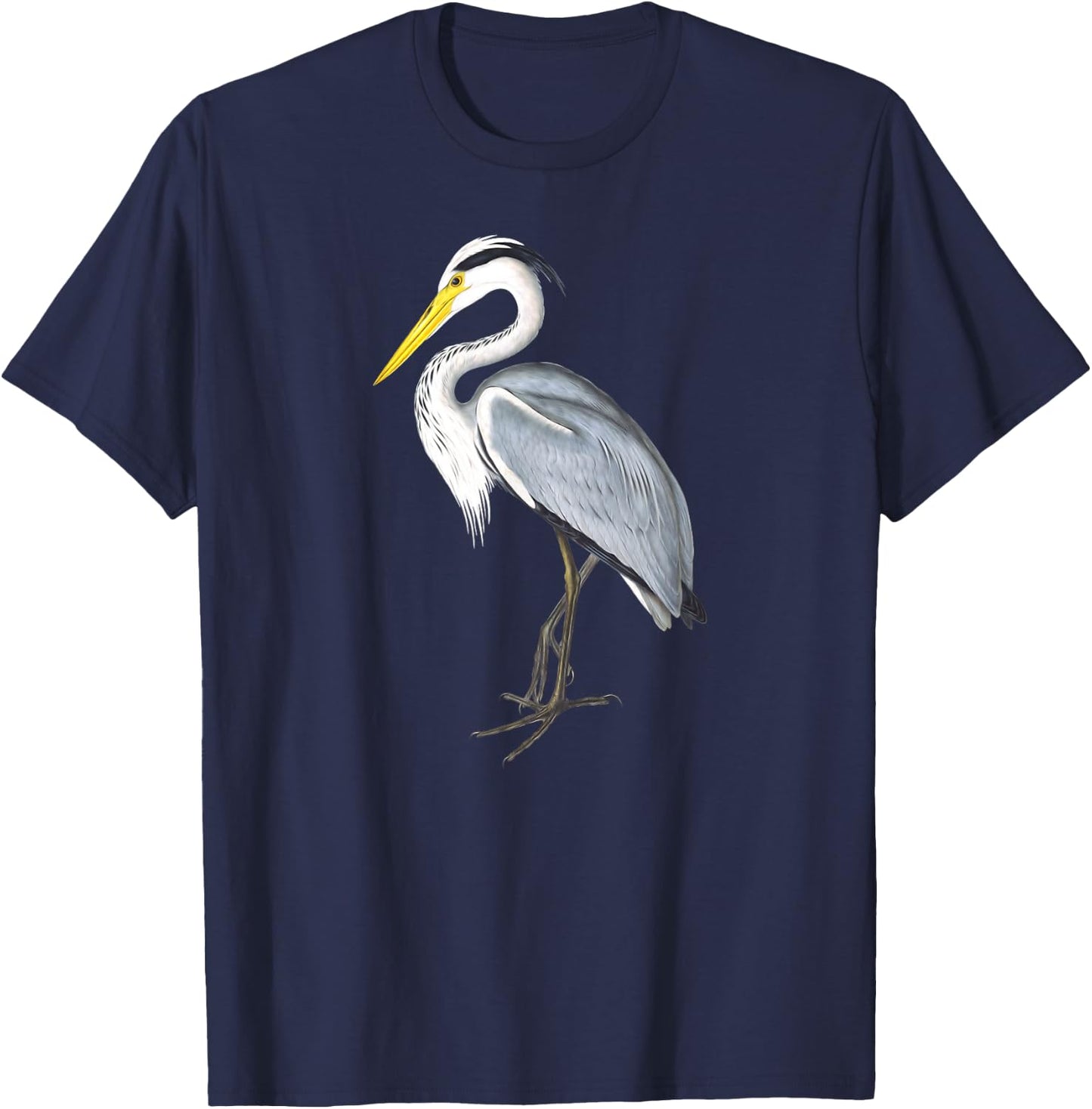Great Blue Heron Enthusiast Birdwatcher Birder T-Shirt - T-Shirt | Navy