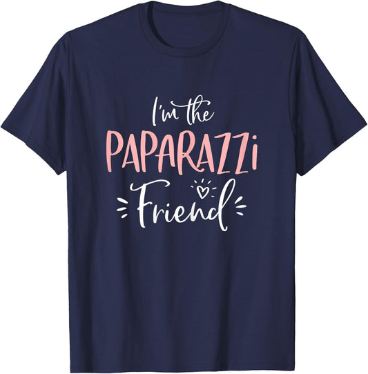 Paparazzi Friend Group Funny Matching Bachelorette Party T-Shirt - T-Shirt | Navy