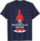 Funny The Motorcycle Gnome Christmas Pajamas Xmas Holiday T-Shirt - T-Shirt | Navy
