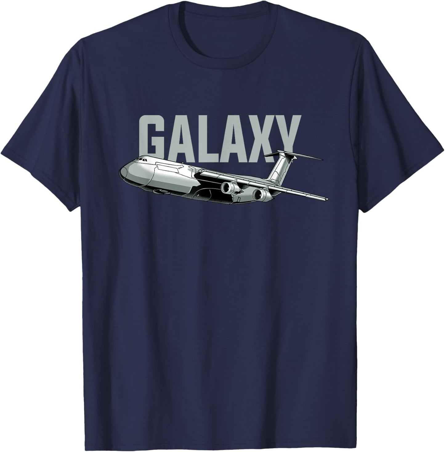 C-5 Galaxy Mega Military Cargo Transport Plane T-Shirt - T-Shirt | Navy