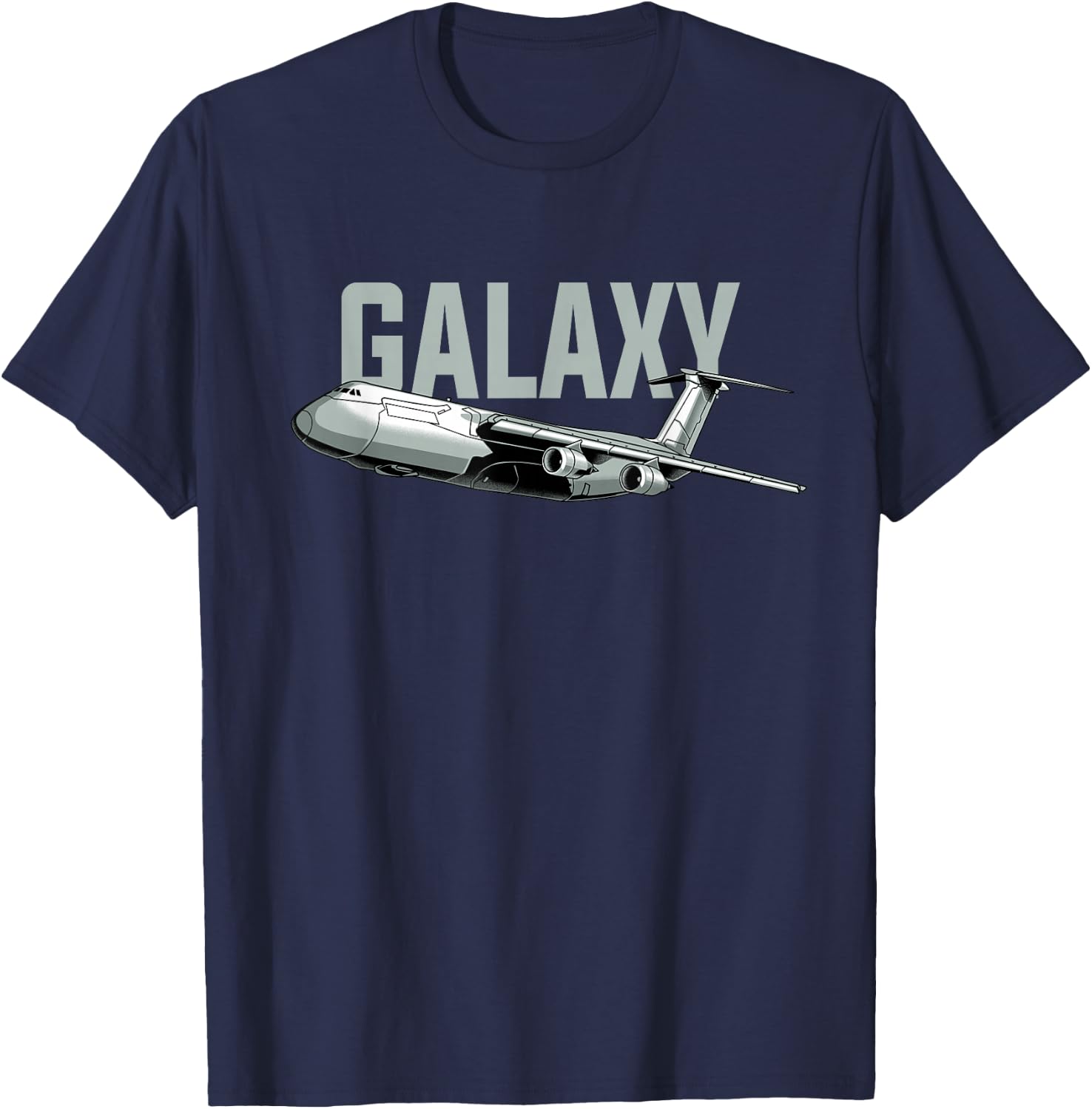 C-5 Galaxy Mega Military Cargo Transport Plane T-Shirt - T-Shirt | Navy