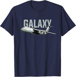 C-5 Galaxy Mega Military Cargo Transport Plane T-Shirt - T-Shirt | Navy