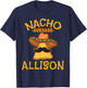Nacho Average Allison Personalized Name Funny Taco T-Shirt - T-Shirt | Navy