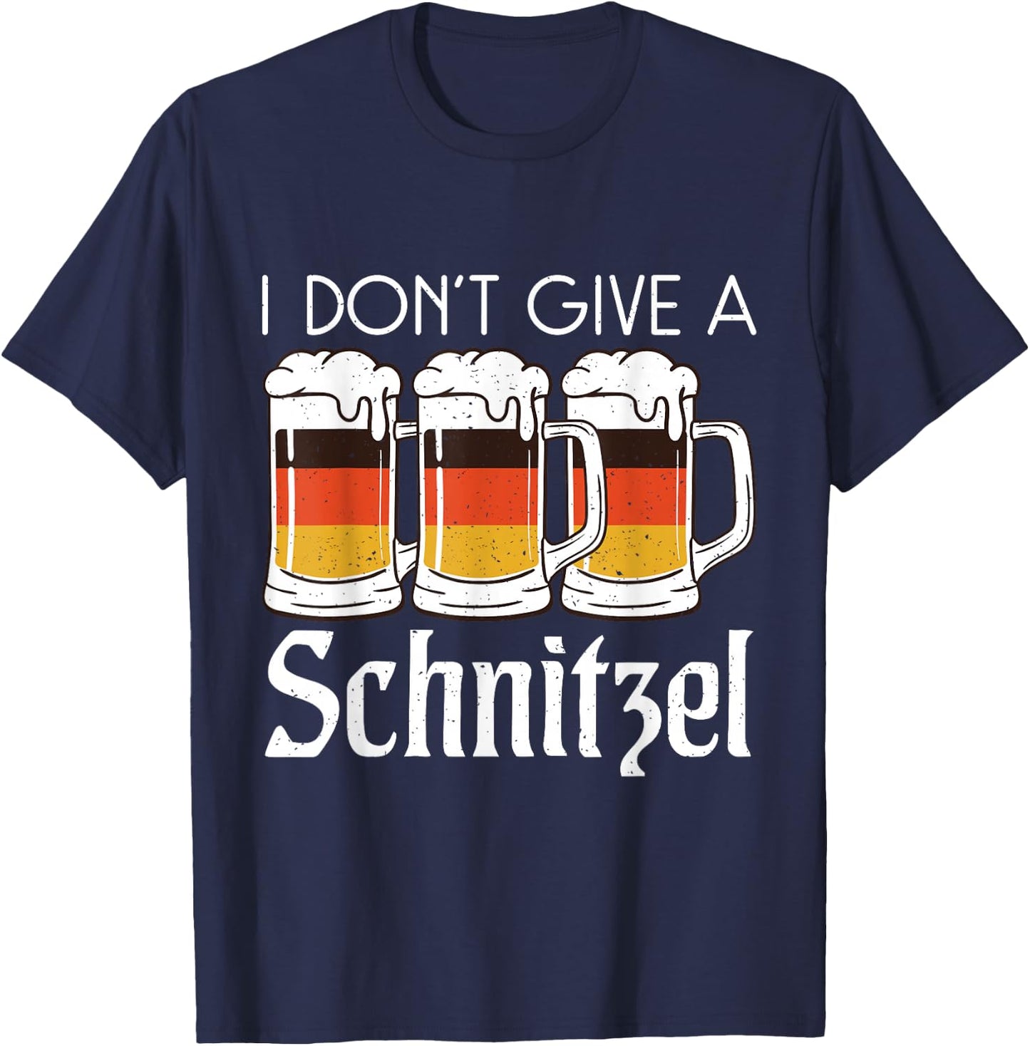I dont give a Schnitzel Funny German Schnitzel T-Shirt - T-Shirt | Navy