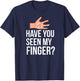 Missing Finger Prosthetic Amputation Recovery T-Shirt - T-Shirt | Navy