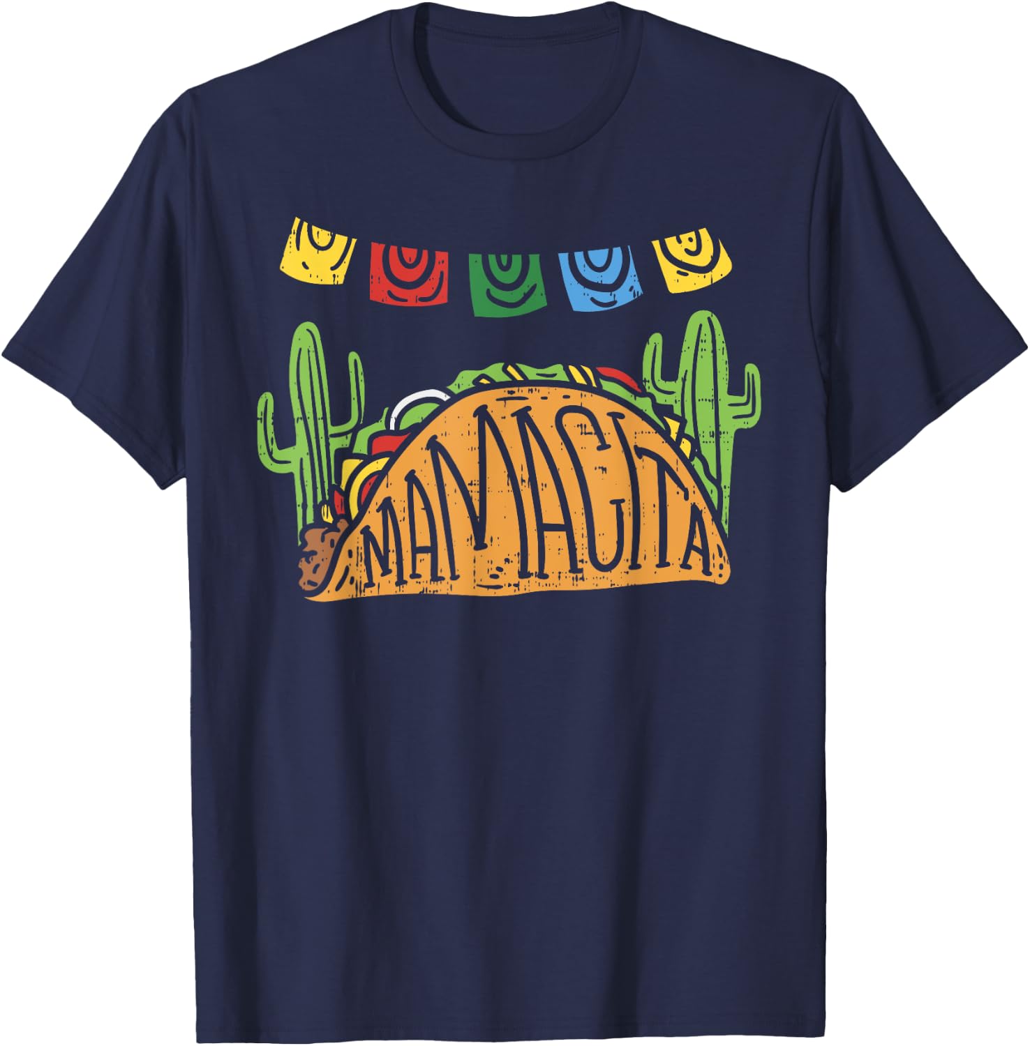 Mamacita Taco Cinco De Mayo Mothers Day Mom Funny T-Shirt - T-Shirt | Navy