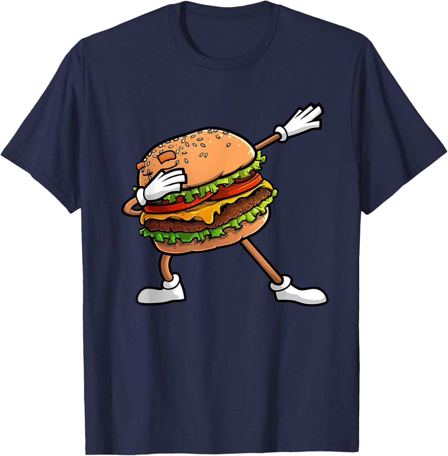 Funny Hamburger Art Kids Men Women Cheeseburger Lover T-Shirt - T-Shirt | Navy