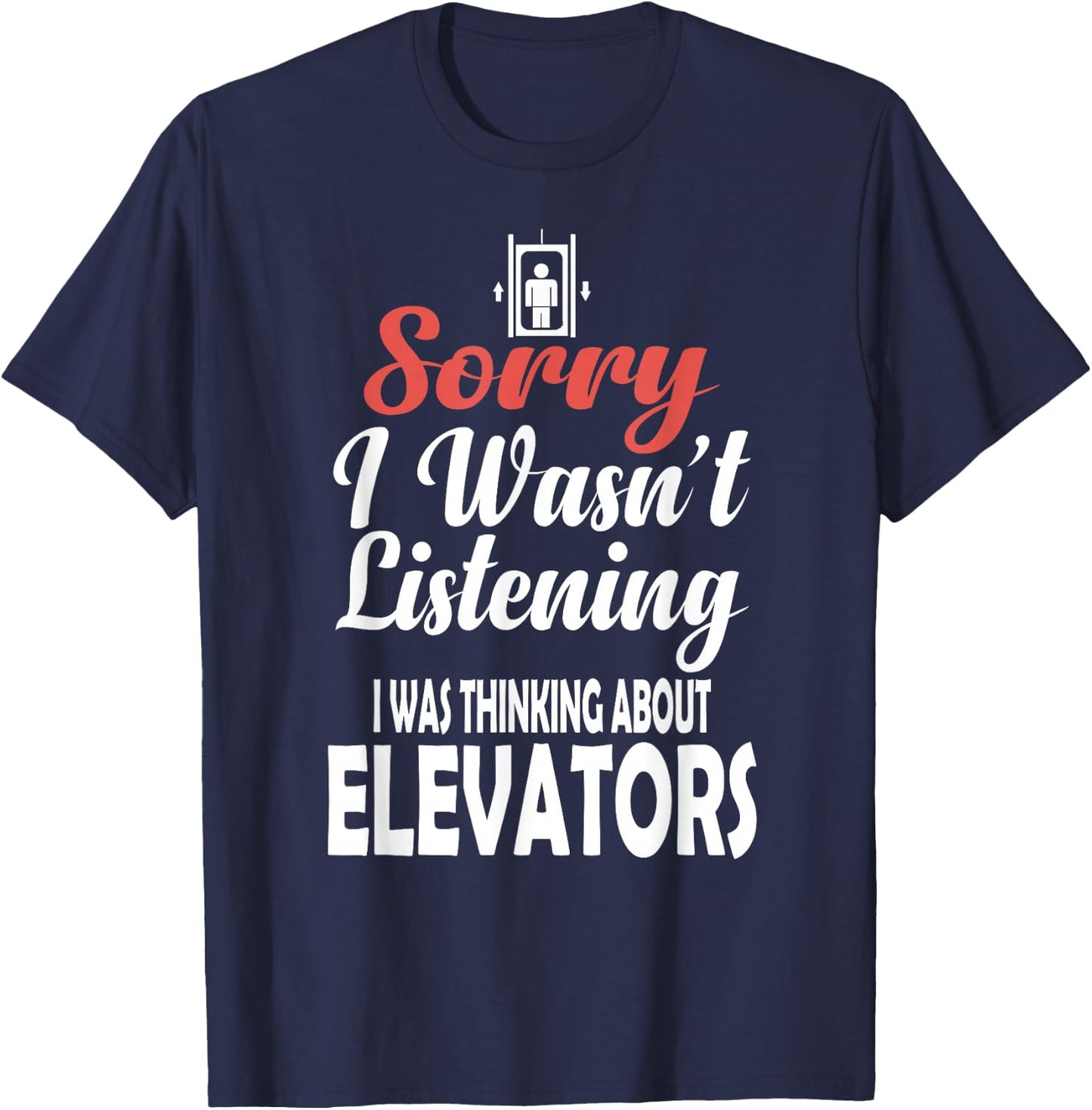 Elevator Technician Gifts Elevator Mechanic Shirt Elevator T-Shirt - T-Shirt | Navy