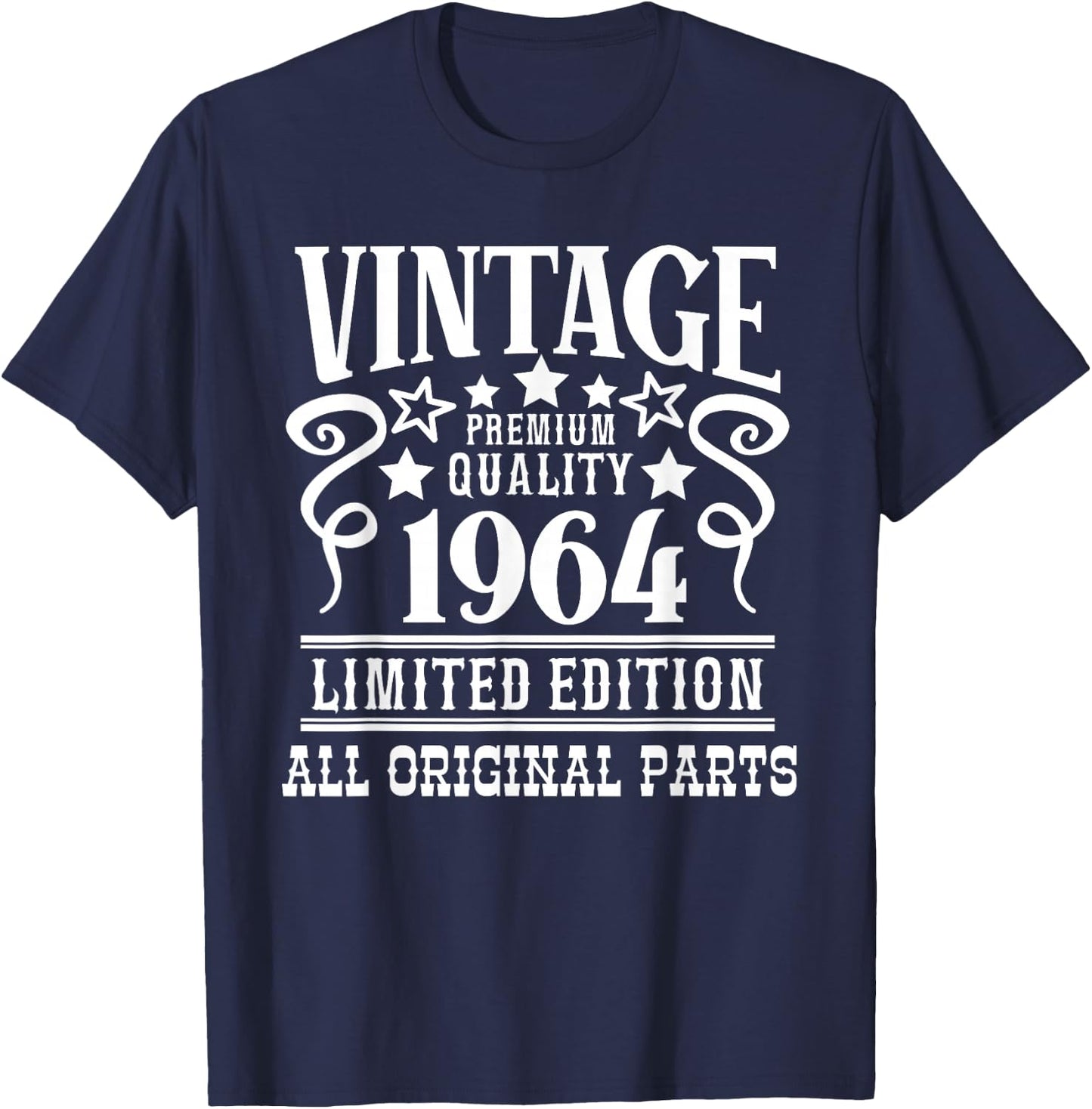Vintage 1964 Birthday Gift - Born in 64 - Born in 1964 T-Shirt - T-Shirt | Navy