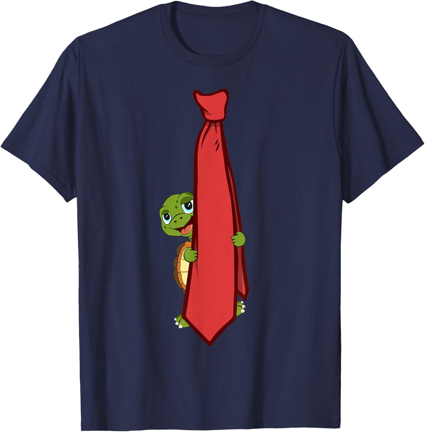 Turtle Tie Design Altweiber Ties T-Shirt - T-Shirt | Navy