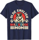Old English Bulldog Mom Retro Walking Dog Owner Dog Lover Women T-Shirt - T-Shirt | Navy