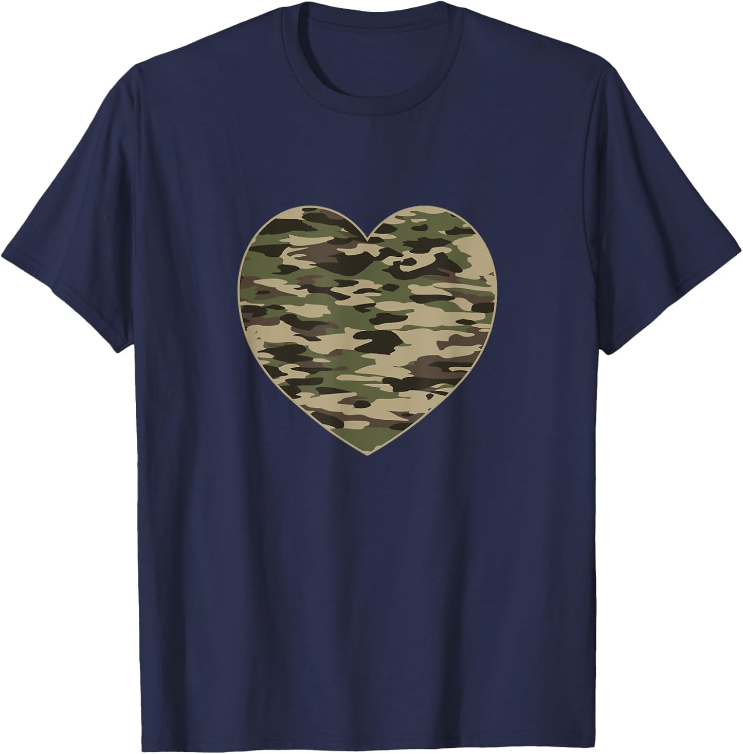 Heart Camoflauge Clothing Women Men Camo Military Tactical Small T-Shirt - T-Shirt | Navy