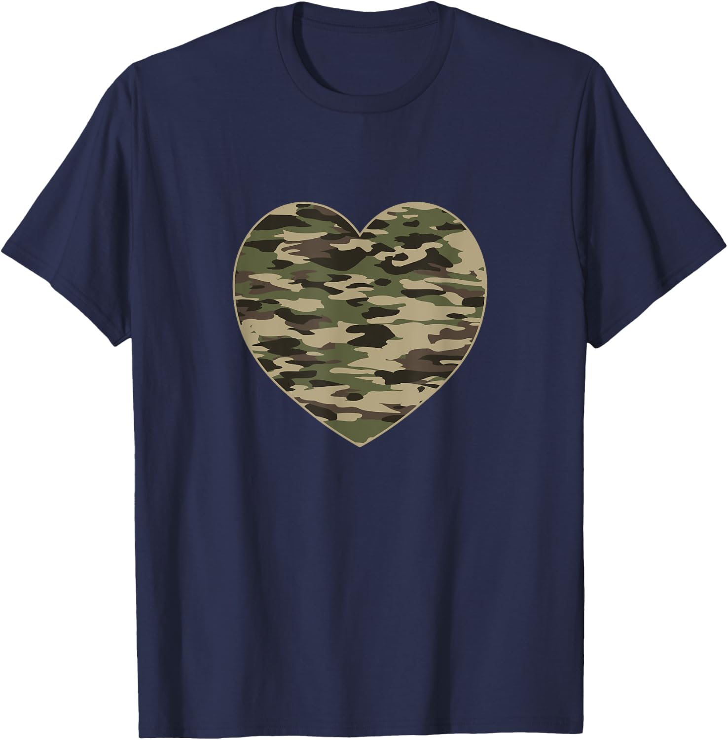 Heart Camoflauge Clothing Women Men Camo Military Tactical Small T-Shirt - T-Shirt | Navy