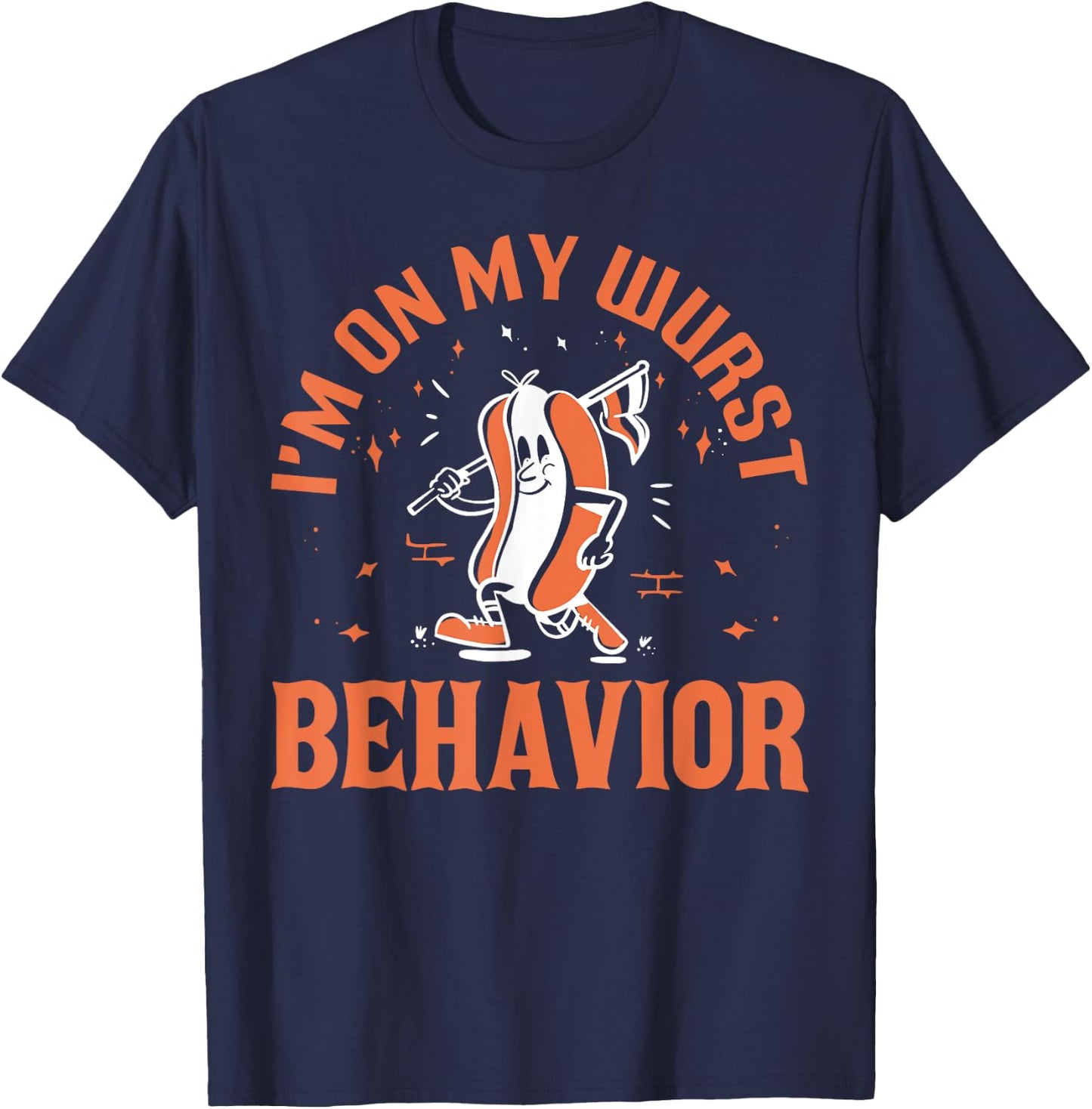 Oktoberfest 2023 I'm on my wurst Behavior funny T-Shirt - T-Shirt | Navy