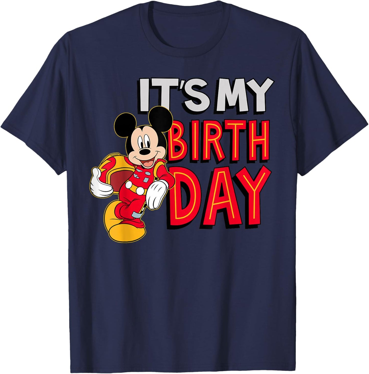 Disney Junior Birthday mickeybday Short Sleeve T-Shirt - T-Shirt | Navy