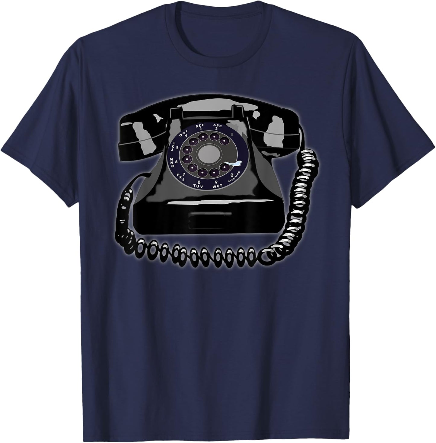 Rotary Phone Classic Vintage Telecommunications T-Shirt - T-Shirt | Navy