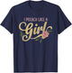 Pastors wife o christian o religious or I Preach Like a Girl T-Shirt - T-Shirt | Navy