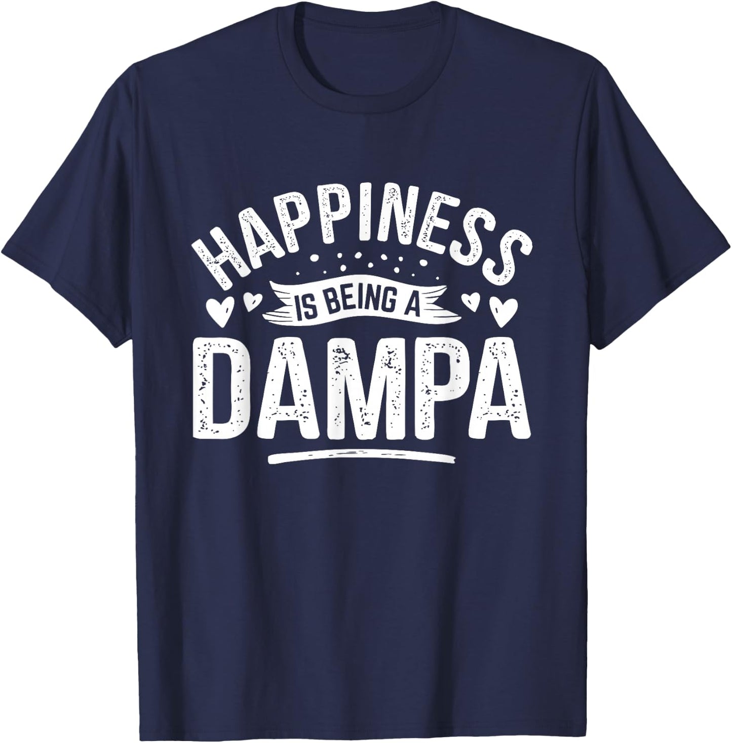 Happiness Is Being A Grandpa Great DAMPA POPO T-Shirt - T-Shirt | Navy