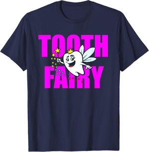Tooth Fairy Tales Fun Gift T-Shirt - T-Shirt | Navy