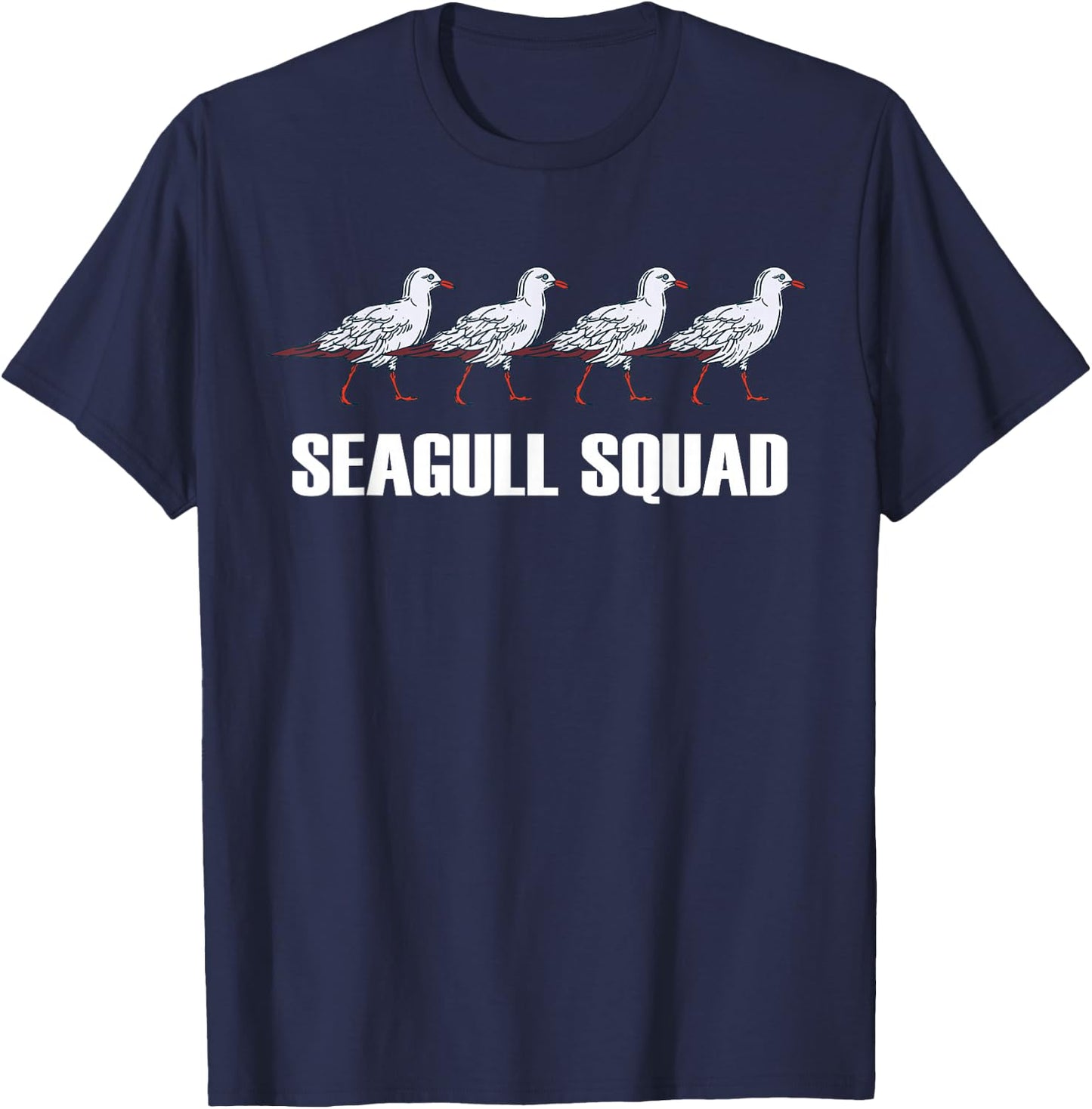 Seagull Squad Flocks Of Seagull Team Terns Seagull Lover T-Shirt - T-Shirt | Navy