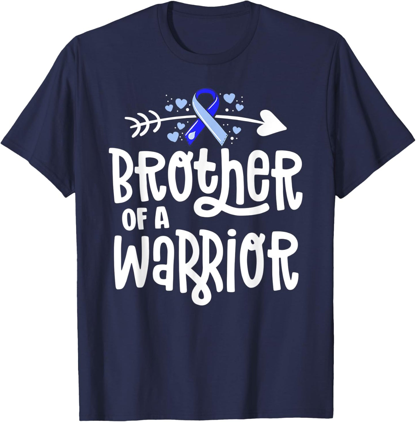 Brother Of A Warrior Hydrocephalus Awareness Family Support T-Shirt - T-Shirt | Navy