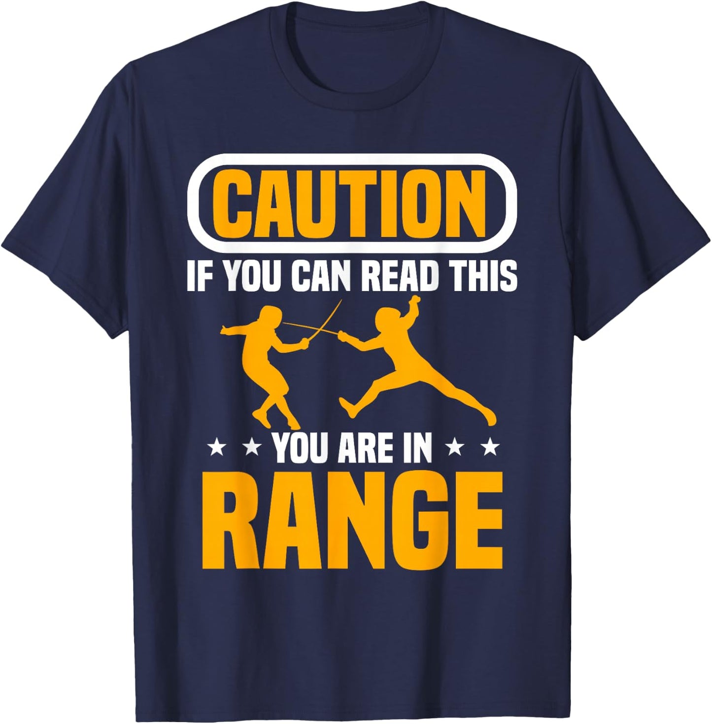 Fencing Combat Sport Foil Epee Sabre Fence Sword Fencer T-Shirt - T-Shirt | Navy