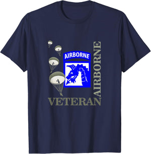 18th Airborne Corps Veteran Paratrooper Veterans Day Xmas T-Shirt - T-Shirt | Navy