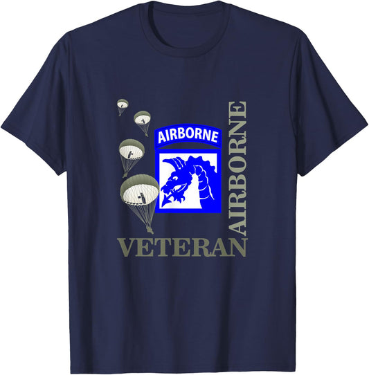 18th Airborne Corps Veteran Paratrooper Veterans Day Xmas T-Shirt - T-Shirt | Navy