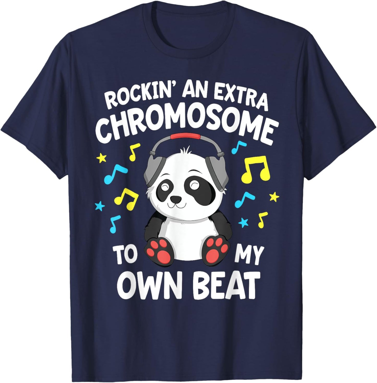 Down Syndrome Shirts Kids T21 Rockin' An Extra Chromosome T-Shirt - T-Shirt | Navy