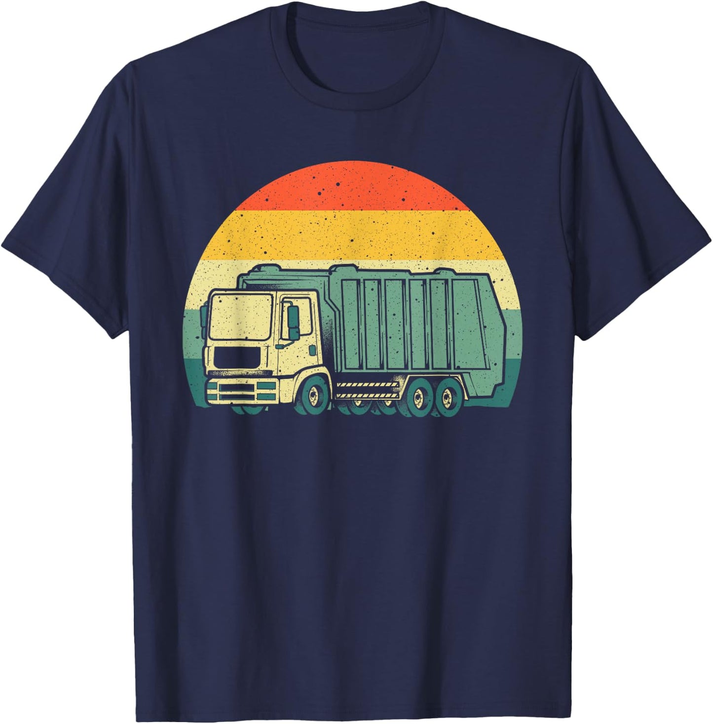 Funny Garbage Truck Design For Kids Men Women Trash Truck T-Shirt - T-Shirt | Navy