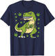 Trex Dinosaur Smoking Weed Cannabis 420 Blunt Stoner Gift T-Shirt - T-Shirt | Navy