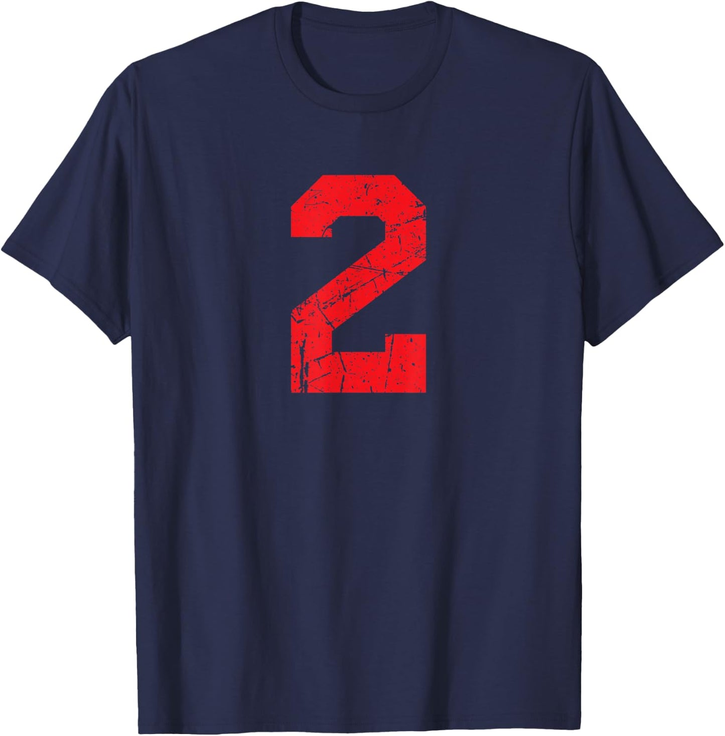Not No. 2 Sport Red Varsity Number T-Shirt - T-Shirt | Navy