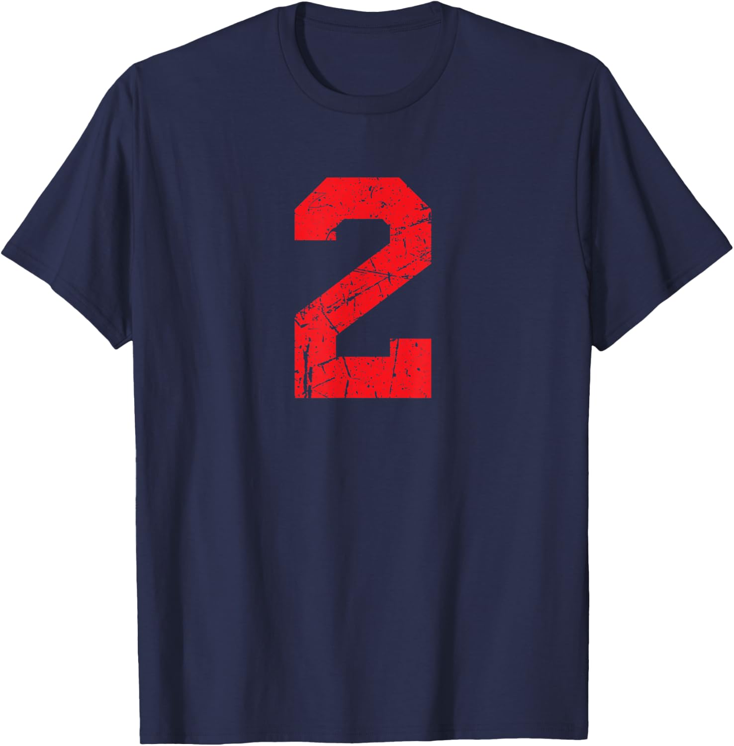Not No. 2 Sport Red Varsity Number T-Shirt - T-Shirt | Navy