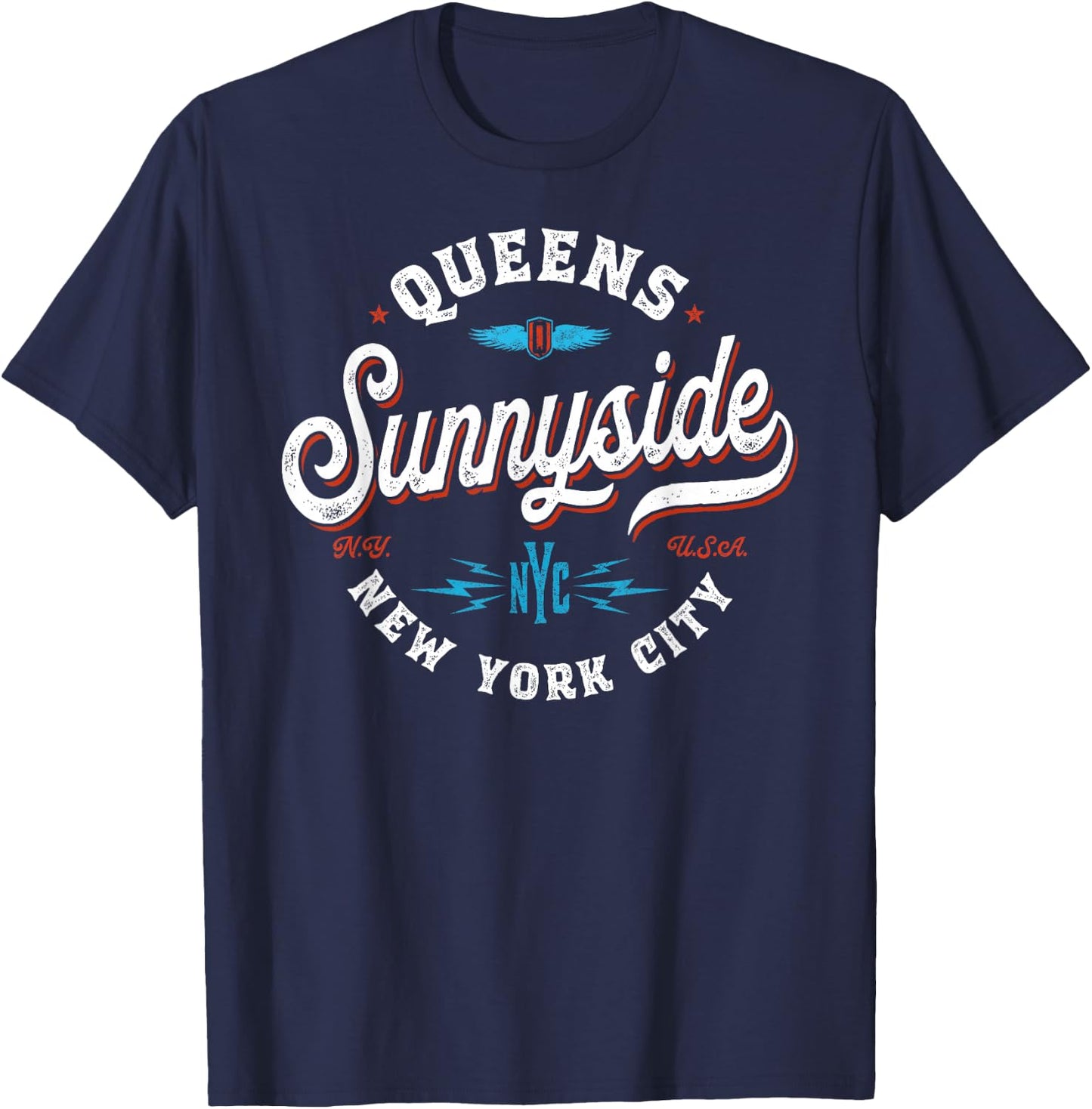 New York Sunnyside Queens T-Shirt - T-Shirt | Navy