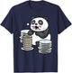 Panda With Baumkuchen Pyramid Cake Otaku Food Lover Anime T-Shirt - T-Shirt | Navy